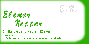 elemer netter business card
